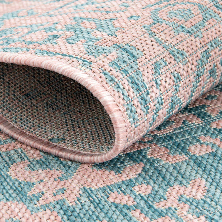 Dubai Outdoor Rug - Pink and Aqua