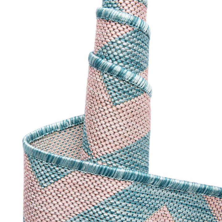 Napa Outdoor Rug - Pink and Aqua