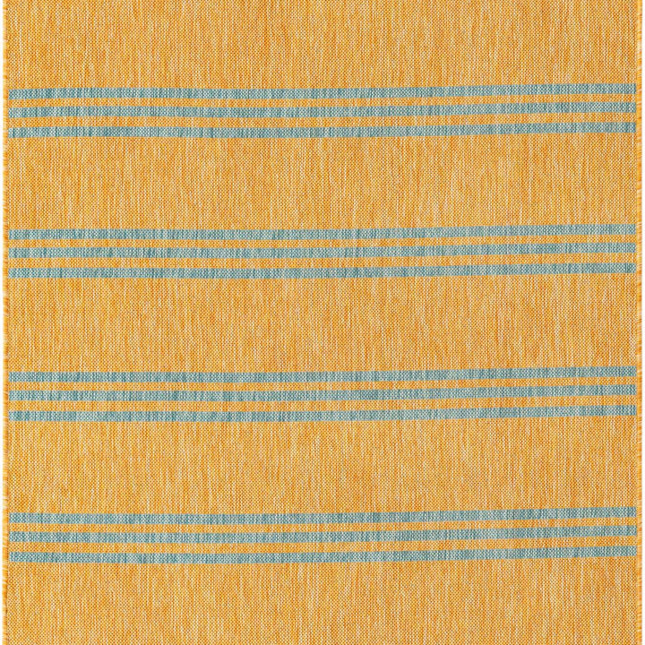 Anguilla Outdoor Rug- Yellow and Aqua