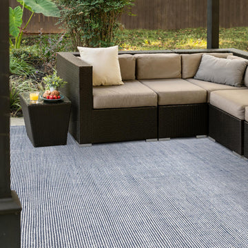 Palm Springs Indoor Outdoor Rug - Navy Sky