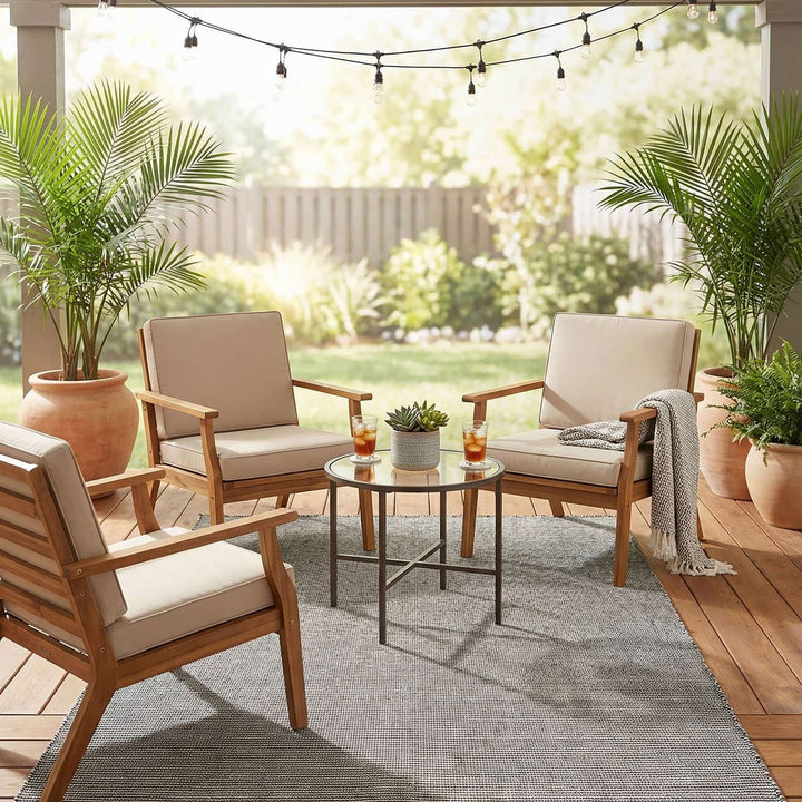 Palm Springs Indoor Outdoor Rug - Black Sky