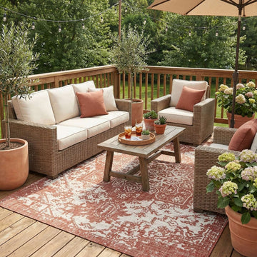 Dubai Outdoor Rug - Rust