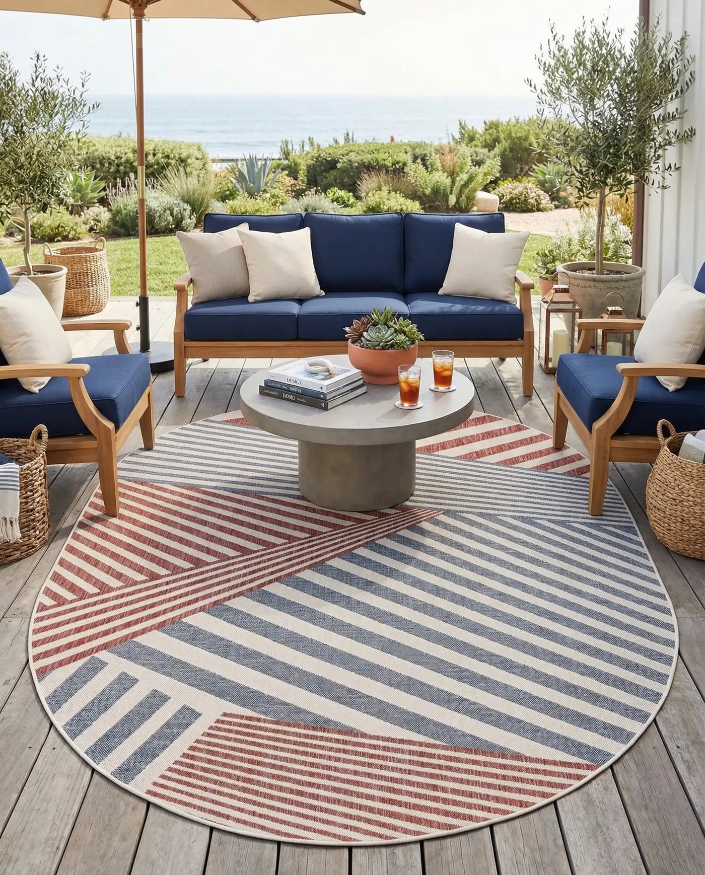 Americana Stripes Rug by Jill Zarin Home
