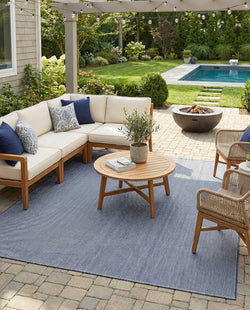 Palm Springs - Navy Rug by Jill Zarin