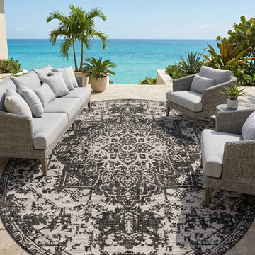 Dubai Outdoor Rug - Charcoal
