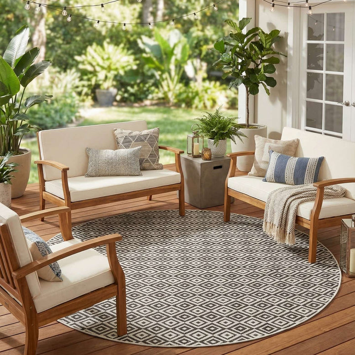 Costa Rica Outdoor Rug - Charcoal