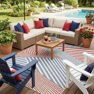 Americana Stripes Outdoor Rug