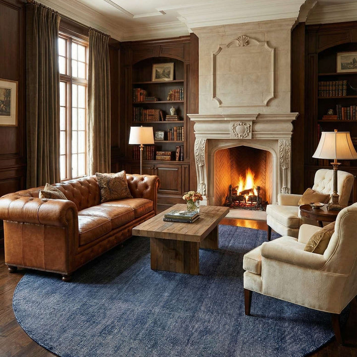 English Manor Indoor Rug - Blueberry