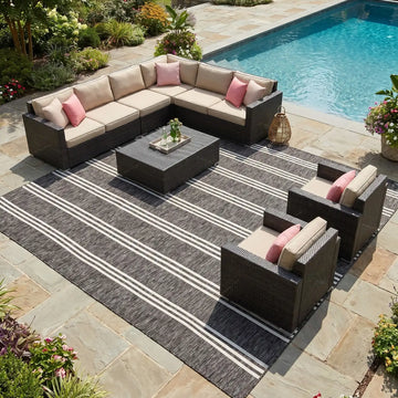 Anguilla Outdoor Rug - Charcoal