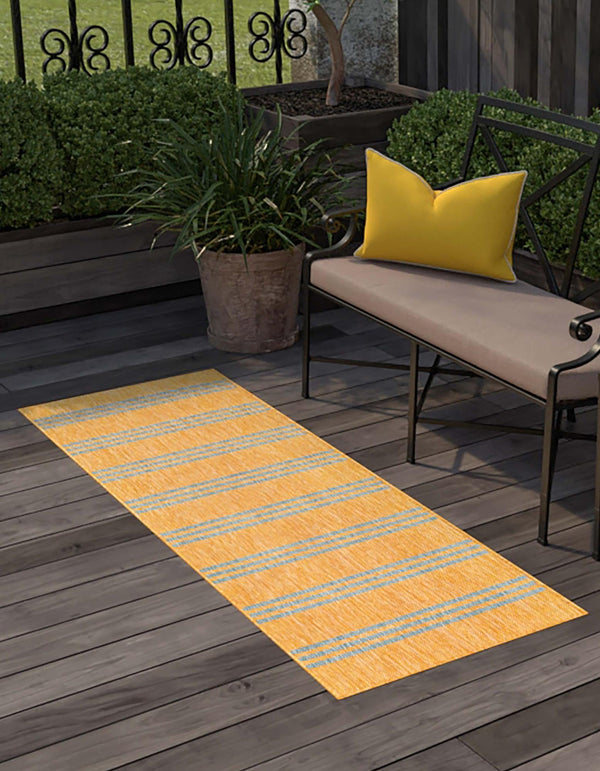 Anguilla Outdoor Rug- Yellow and Aqua