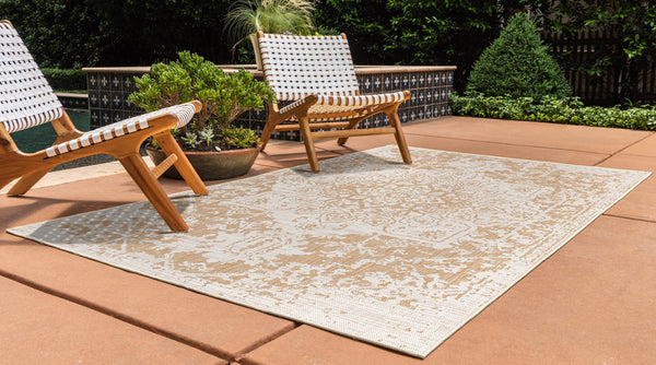 Dubai beige outdoor rug