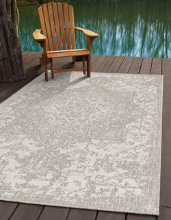 Dubai grey outdoor rug
