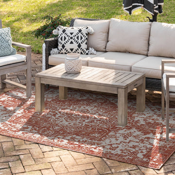 Jill Zarin Outdoor Dubai Rug - Rust