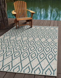 turks & caicos grey geometrical outdoor rug