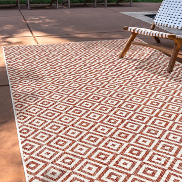 costa rica red rust outdoor rug