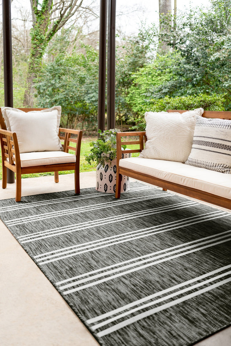 anguilla outdoor rug, charcoal