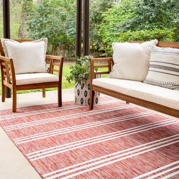 anguilla putdoor rug rust red