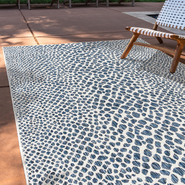 Cape town blue outdoor rug
