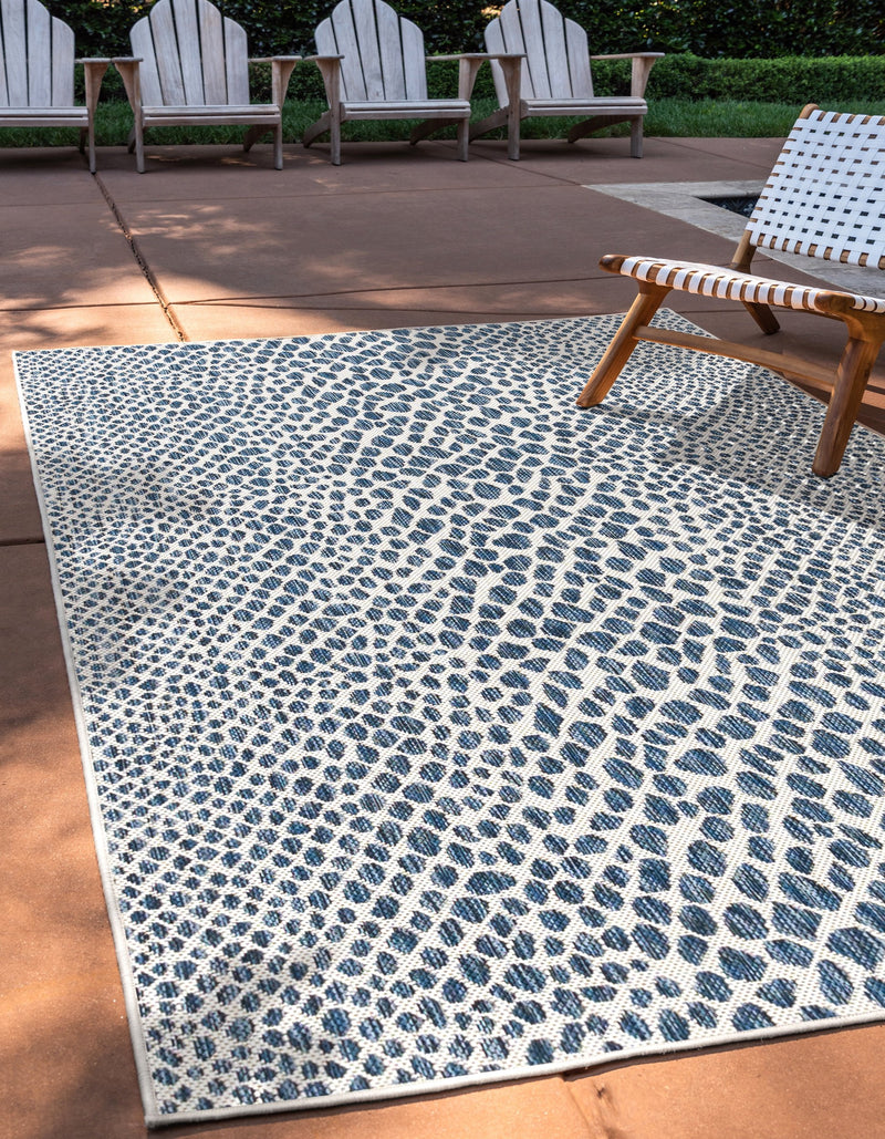 Cape town blue outdoor rug