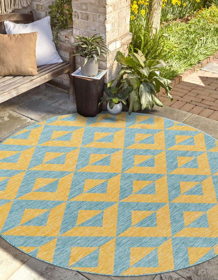 Napa - Yellow and Aqua Rug by Jill Zarin
