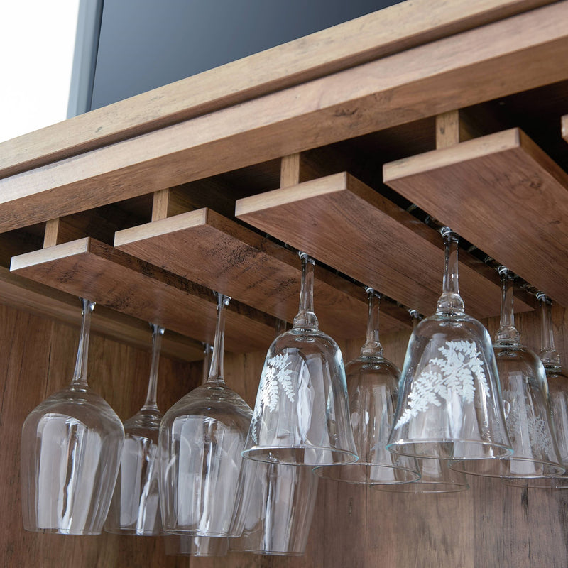 Martha's Vineyard Bar Cabinet with Curved Glass Doors-Reclaimed Barnwood