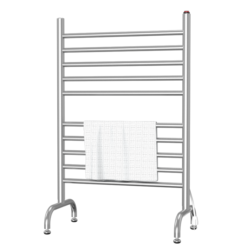 Freestanding Plug-In Heated Towel Rack - 10 Bars