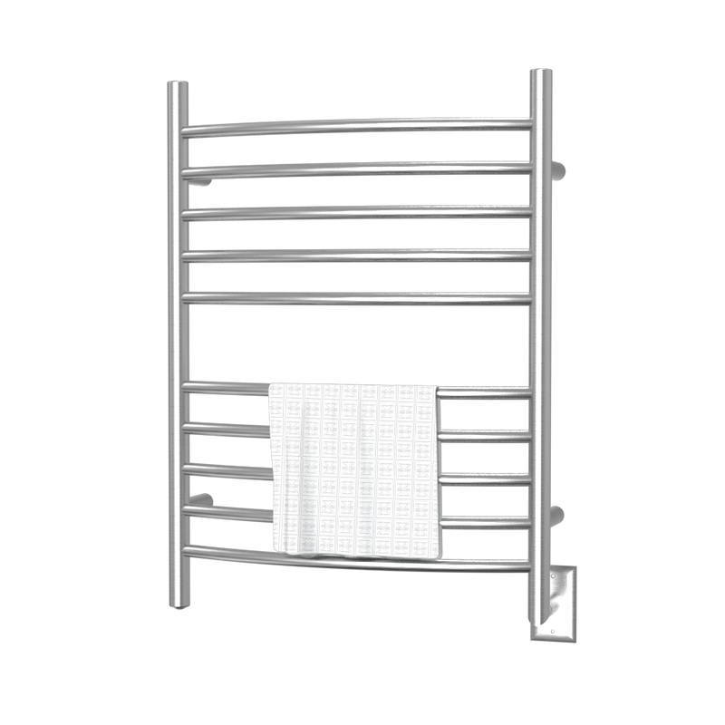 Hardwired Heated Towel Rack - 10 Curved Bars