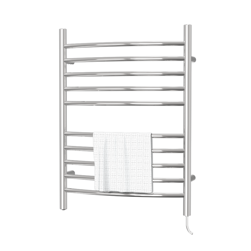 Plug-In Heated Towel Rack - 10 Curved Bars
