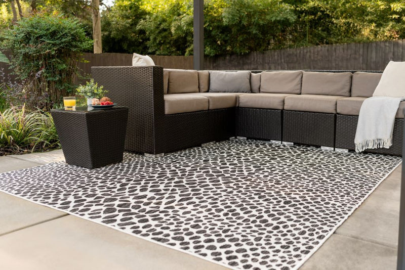 cape town charcoal grey outdoor rug