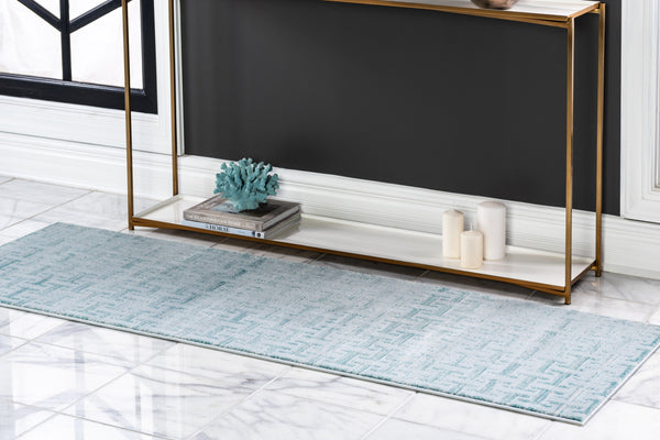 Park avenue turquoise indoor rug