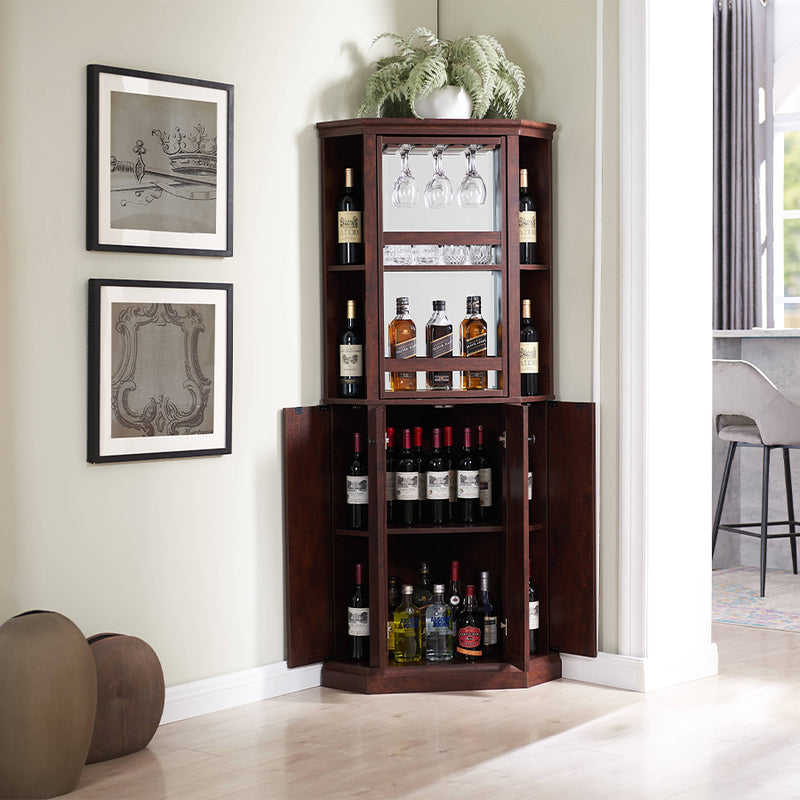 Contemporary Corner Shelf with Assist Bar