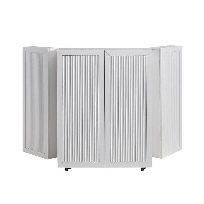 Palm Beach Folding Wine Cabinet - White and Gold