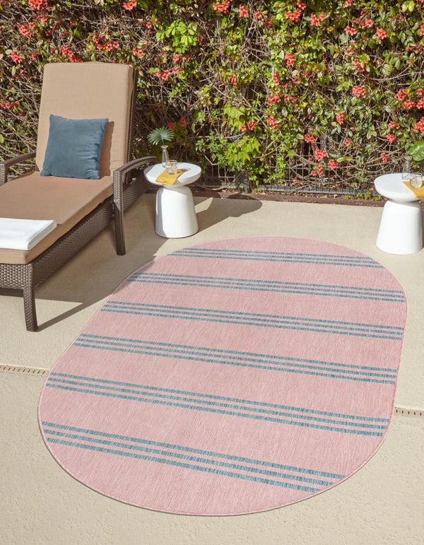 Anguilla Pink and Blue Outdoor Rug by Jill Zarin Home