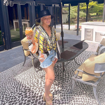 Jill Zarin Outdoor Cape Town Rug- Charcoal